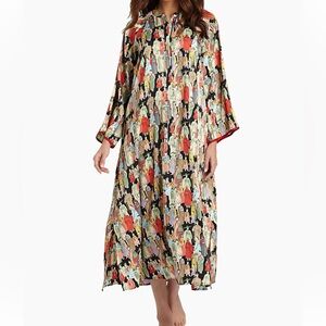 Natori Women’s Dynasty Zip Long Kaftan size Small New No tag